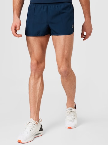 ASICS Slimfit Sportbroek in Blauw: voorkant