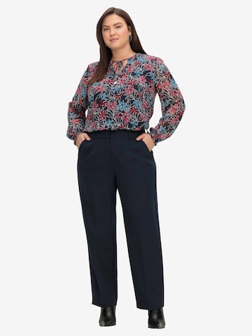 SHEEGO Regular Trousers with creases in Blue