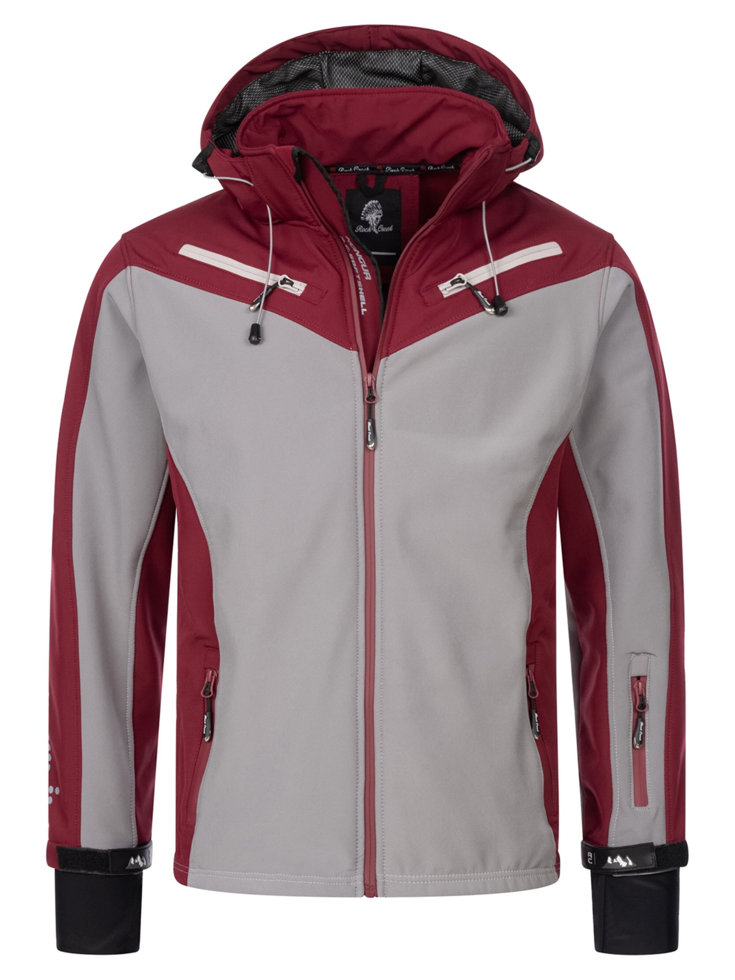 Rock Creek Outdoorjacke in Grau: Vorderseite