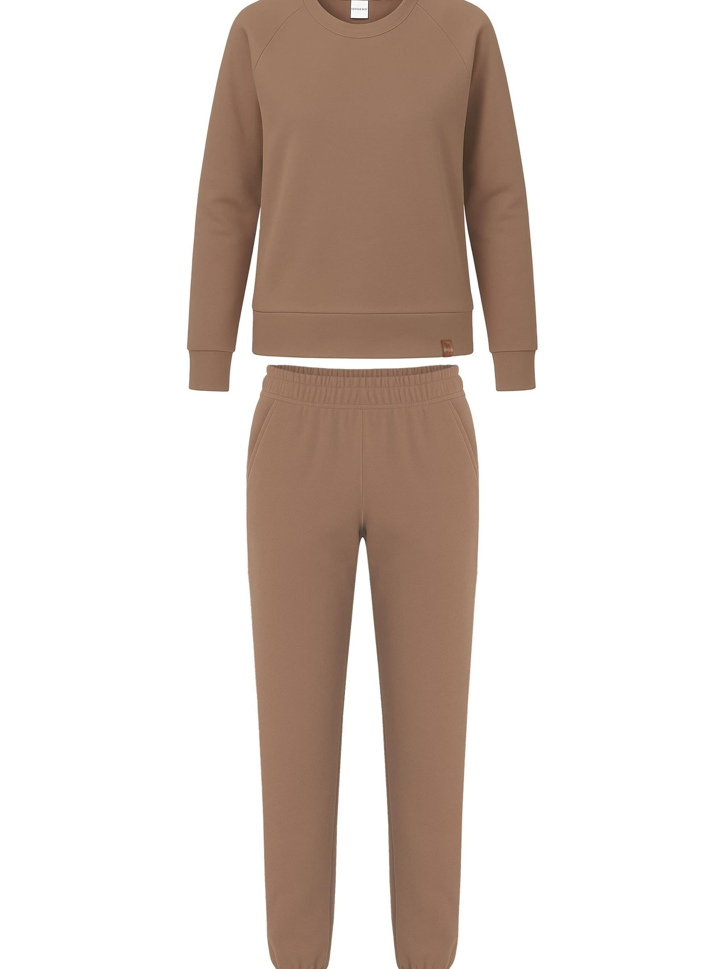 Vivisence Jogginganzug '9204 Set'‌ in Beige: Vorderseite