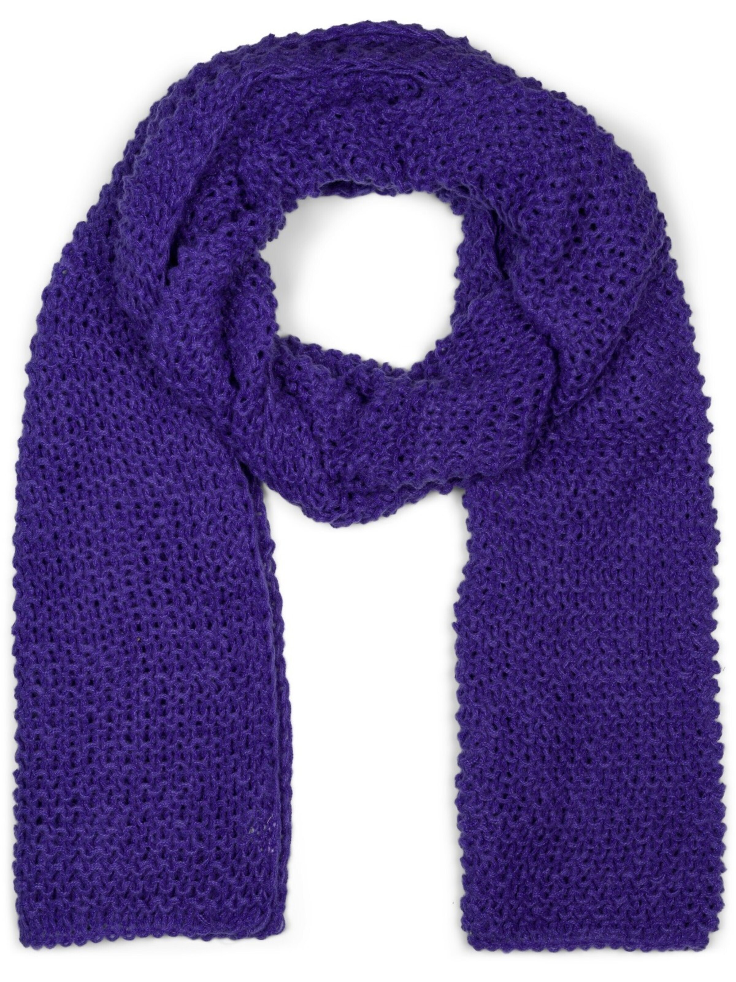 styleBREAKER Schal 'Langer Strick Schal mit Wellen Strickmuster'‌‌ in Lila: Vorderseite