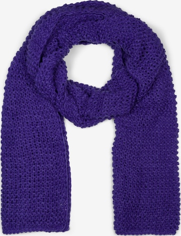 styleBREAKER Schal 'Langer Strick Schal mit Wellen Strickmuster' in Lila: Vorderseite