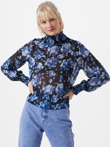 Gina Tricot Blouse in Blauw: voorkant