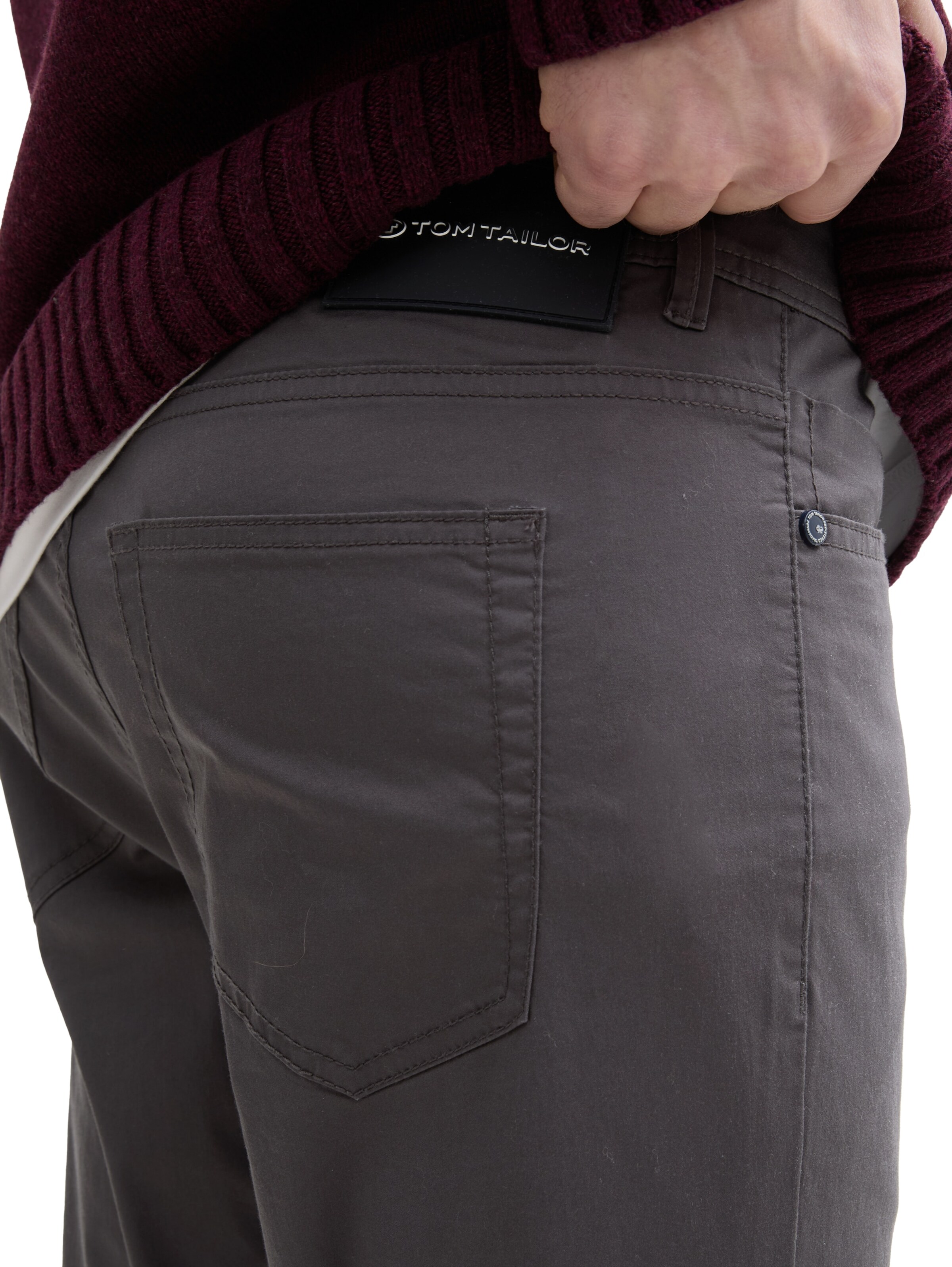 TOM TAILOR Slimfit Hose 'Josh' in Grau