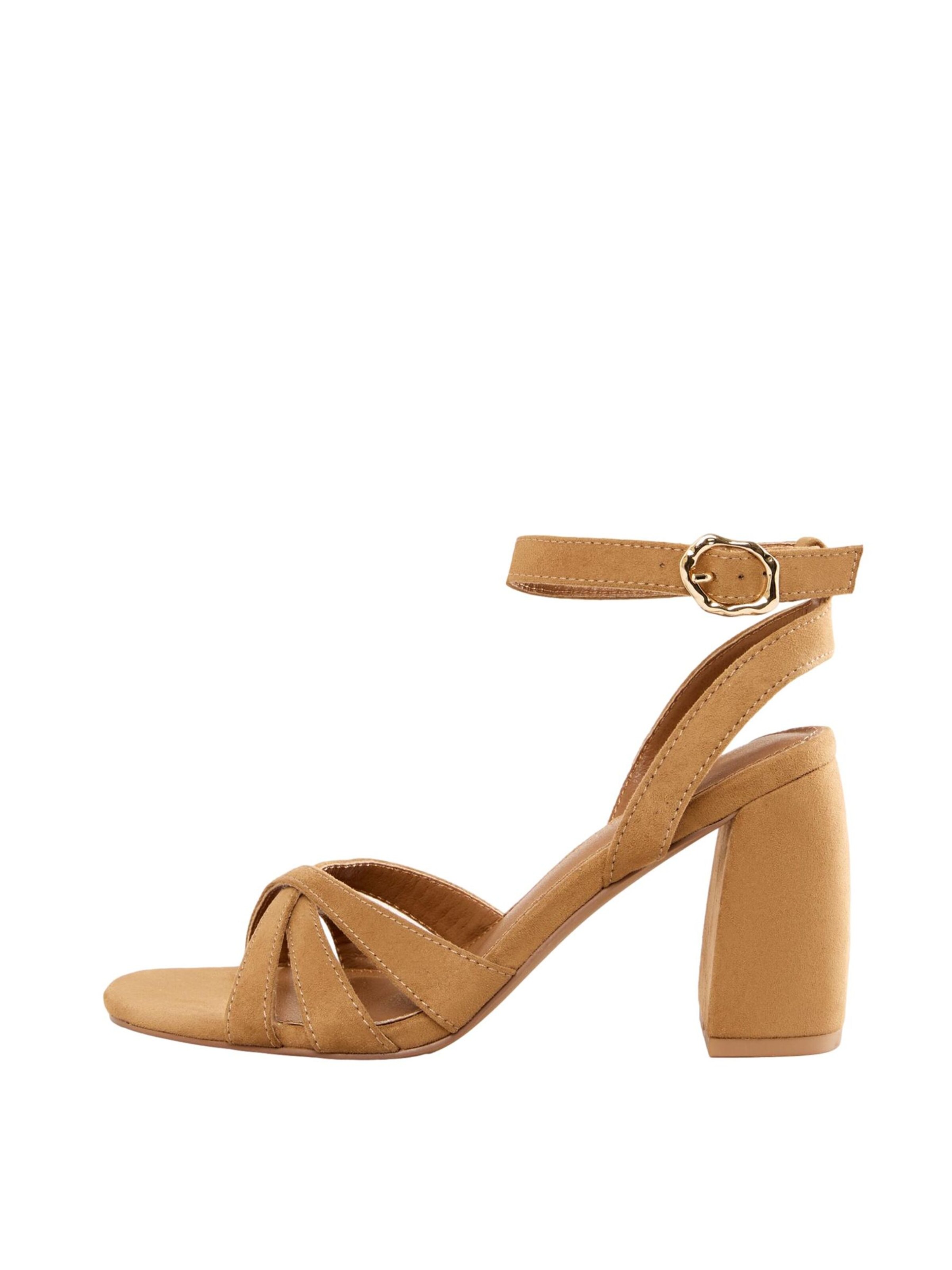 Sandalo con cinturino di love & roses in marrone: frontale