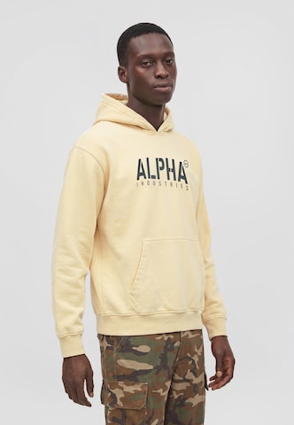 Felpa 'Stencil' di ALPHA INDUSTRIES in bianco