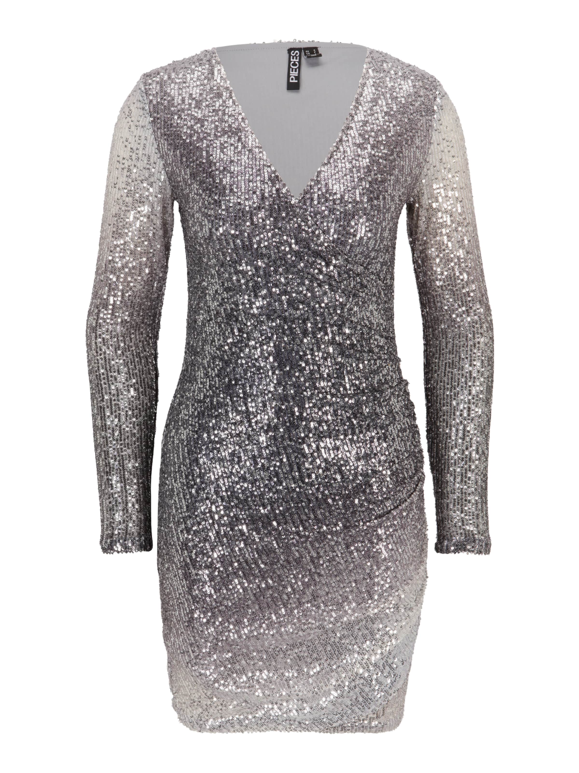 Pieces Petite Šaty 'DELPHIA' - Sivá: predná strana