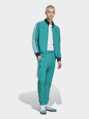 ADIDAS PERFORMANCE Tapered Workout Pants in Green: front