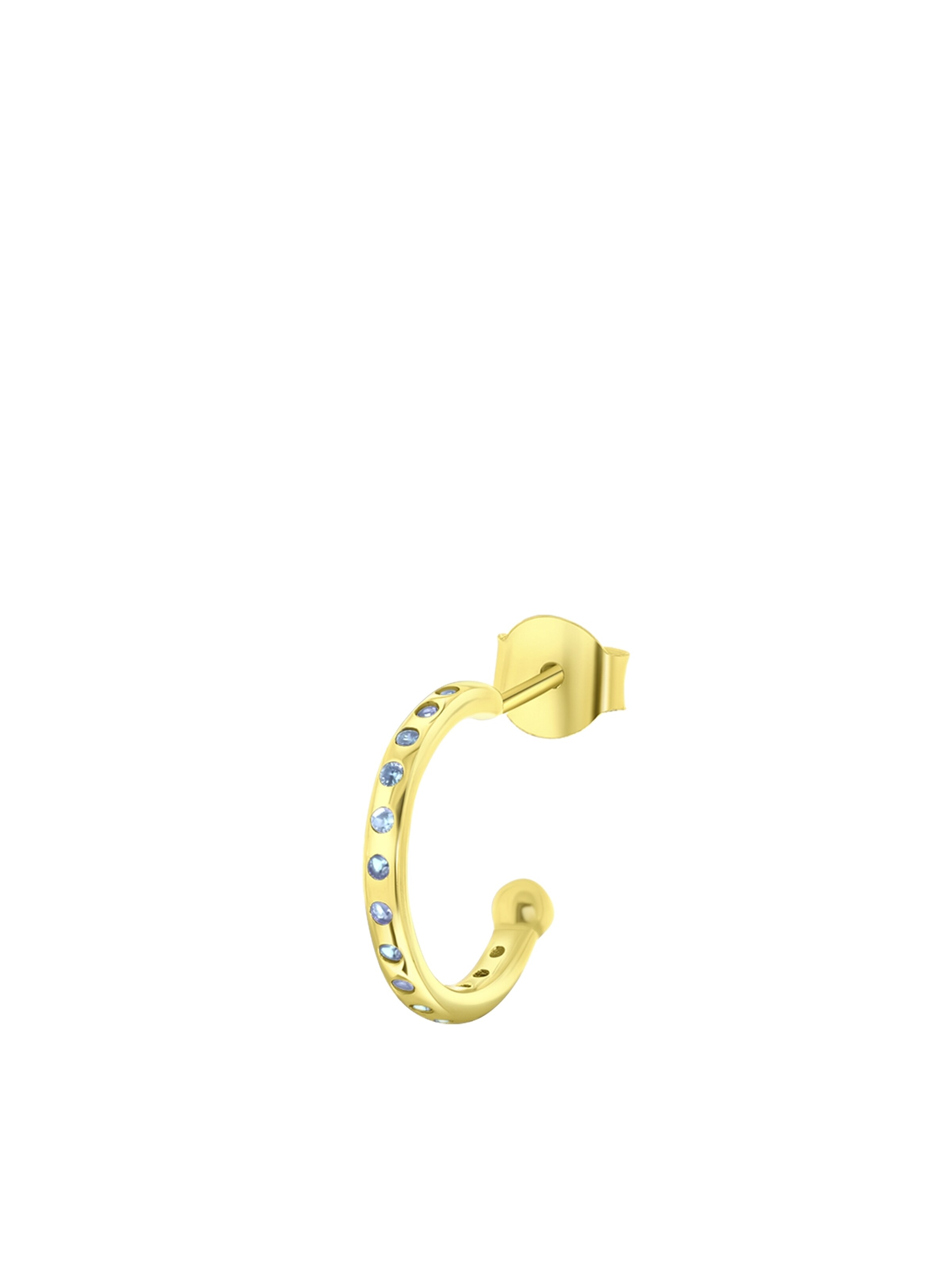 Boucles d'oreilles Lucardi en or : devant