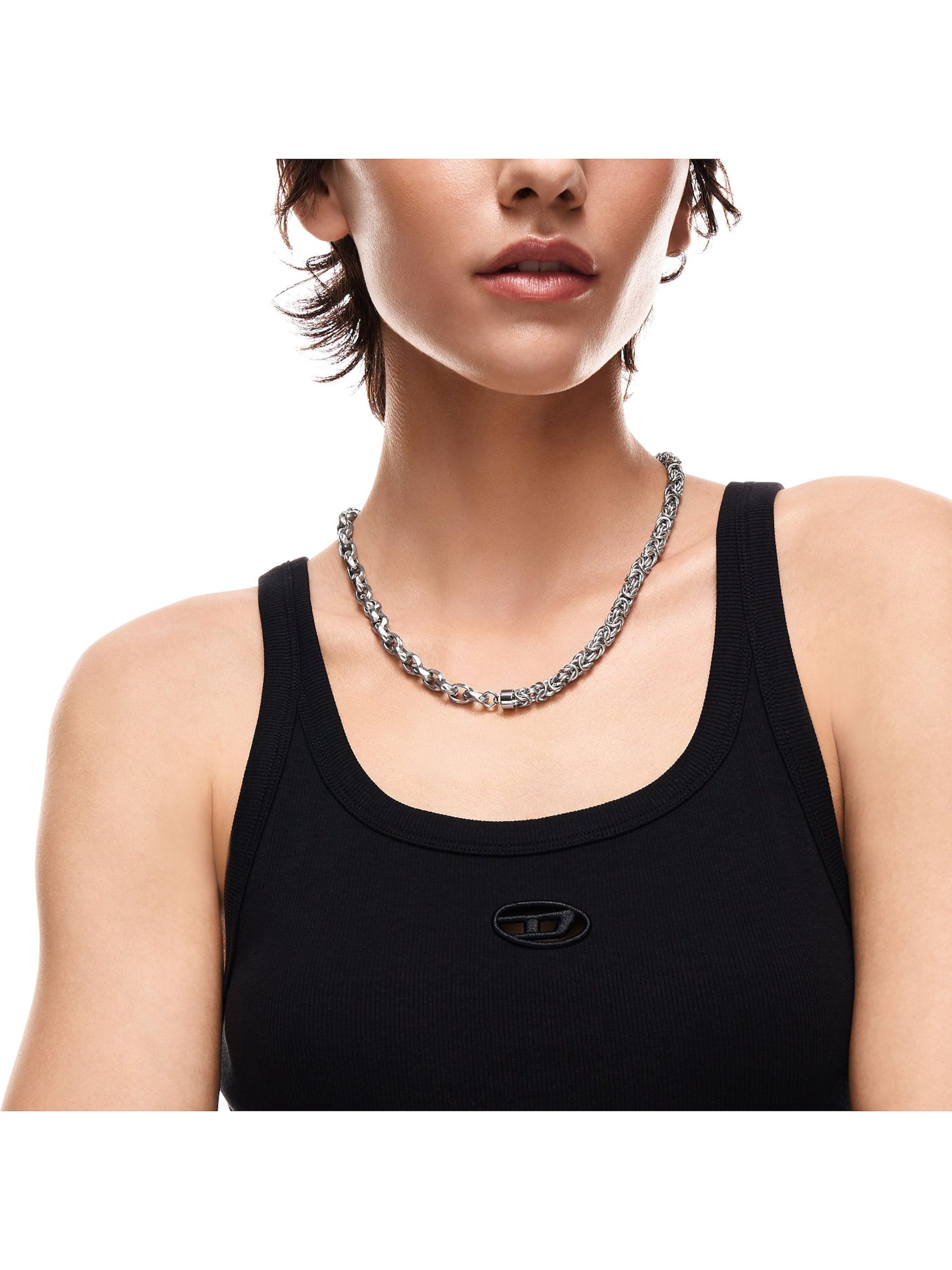 DIESEL Kette in Silber: Vorderseite