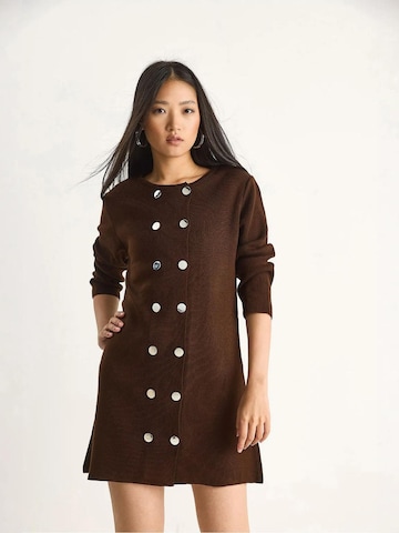 Abito in maglia di Bianco Lucci in marrone: frontale