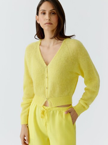 OUI Strickjacke in Gelb: Vorderseite