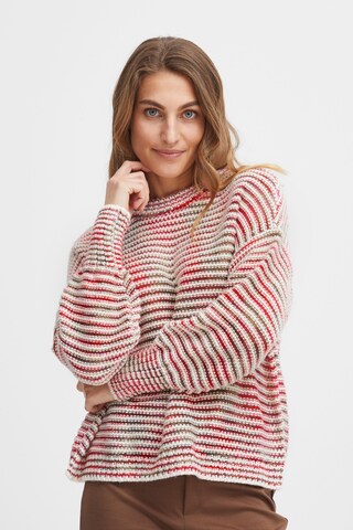 Fransa Sweater 'Lea' in Red: front