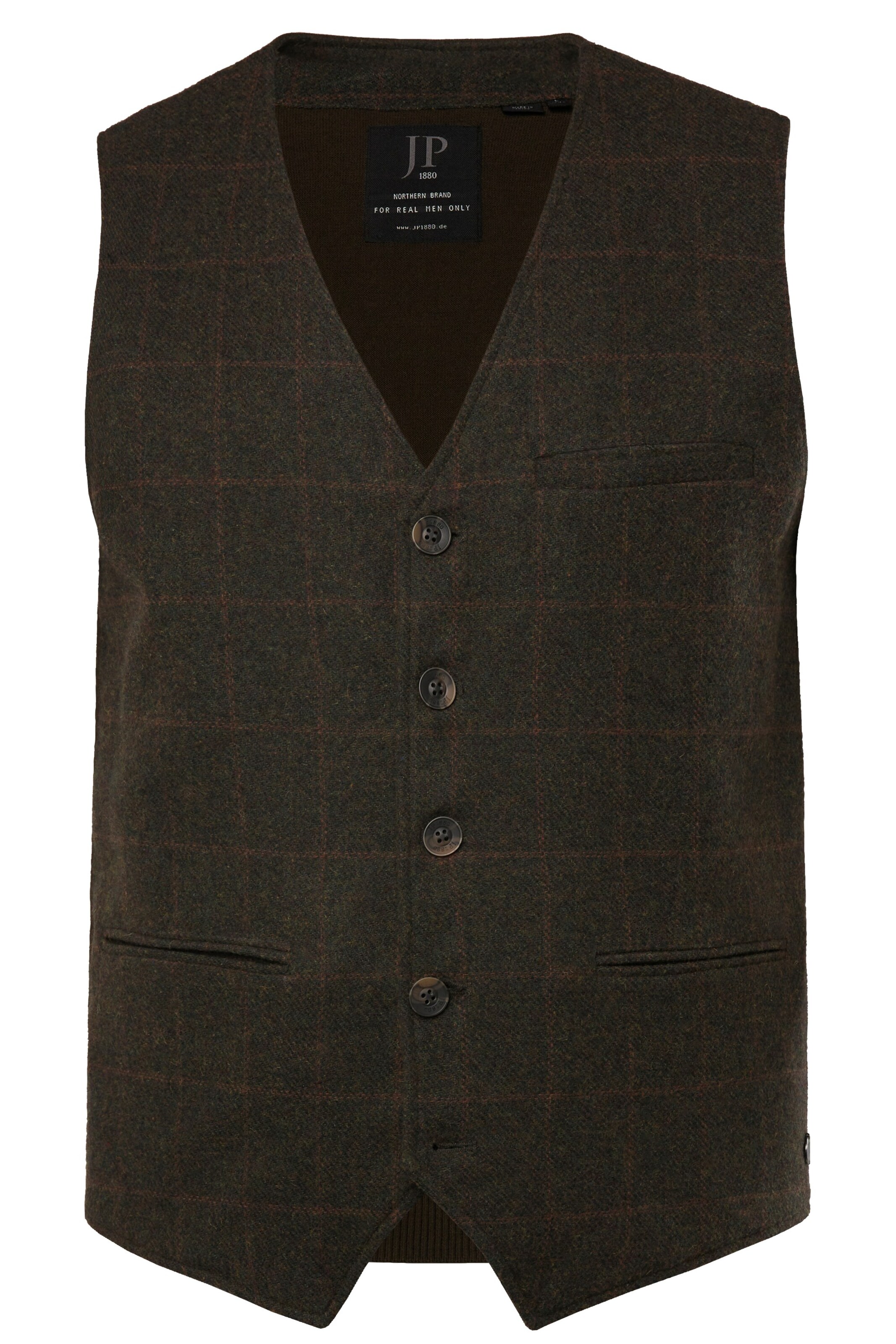 JP1880 Bodywarmer in Groen: voorkant