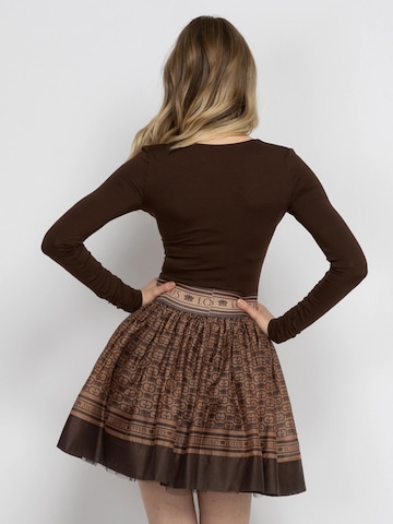 JIORO Sukně 'MOCHA MOUSSE LOGO' – hnědá