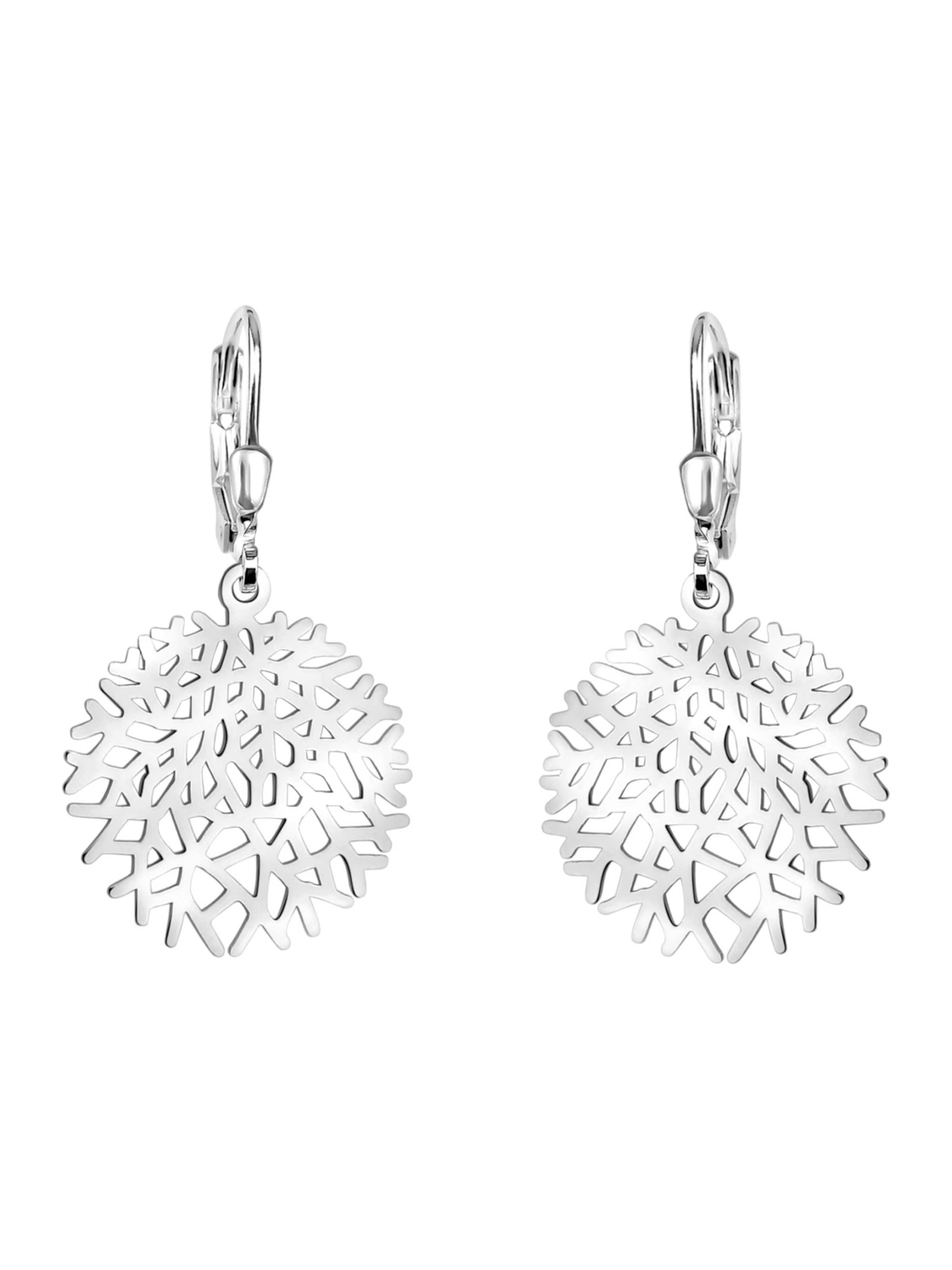 Sofia Milani Earrings 'Snowflake' in Silver: front