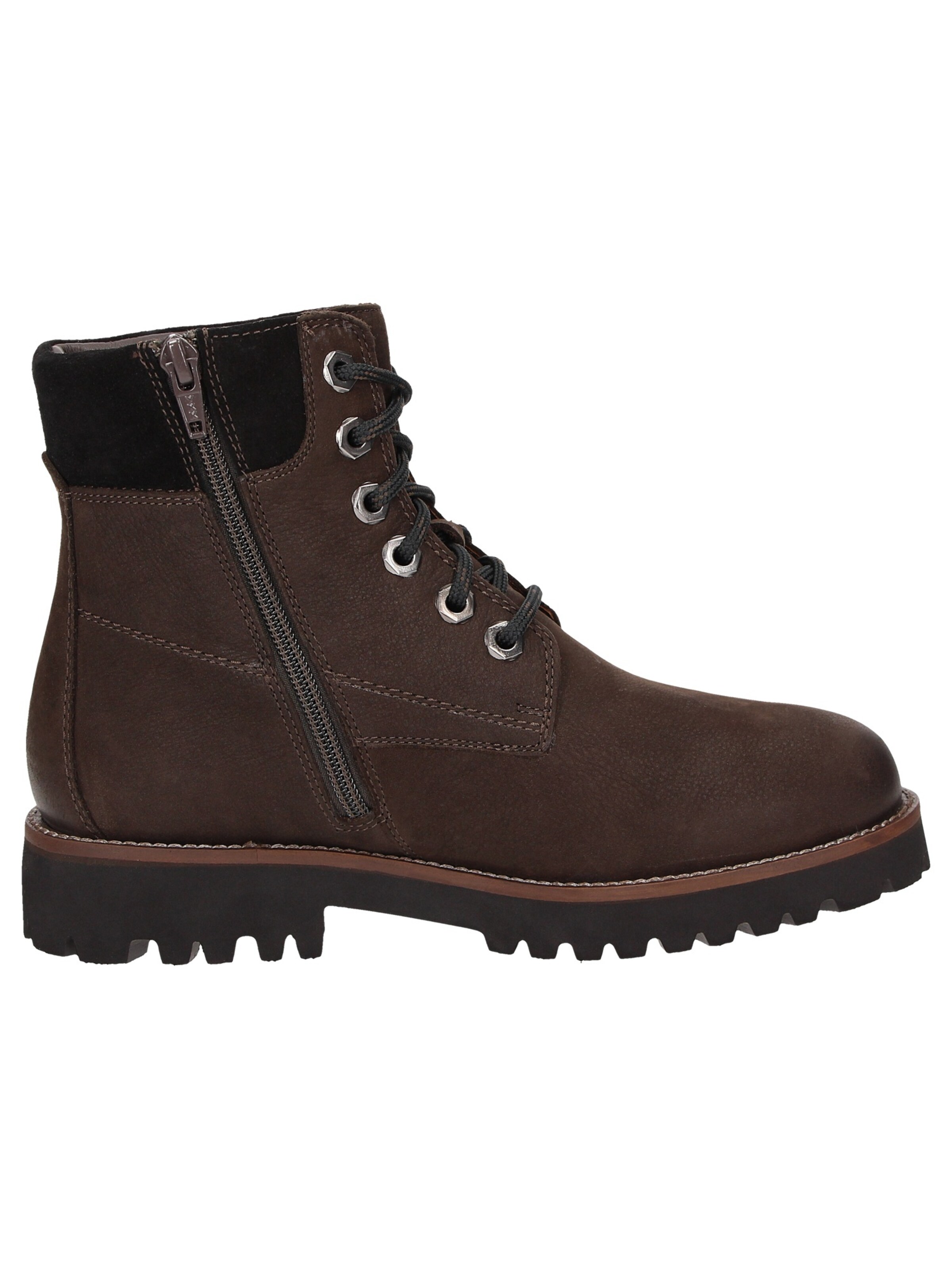 SIOUX Lace-Up Ankle Boots 'Elmiana' in Brown