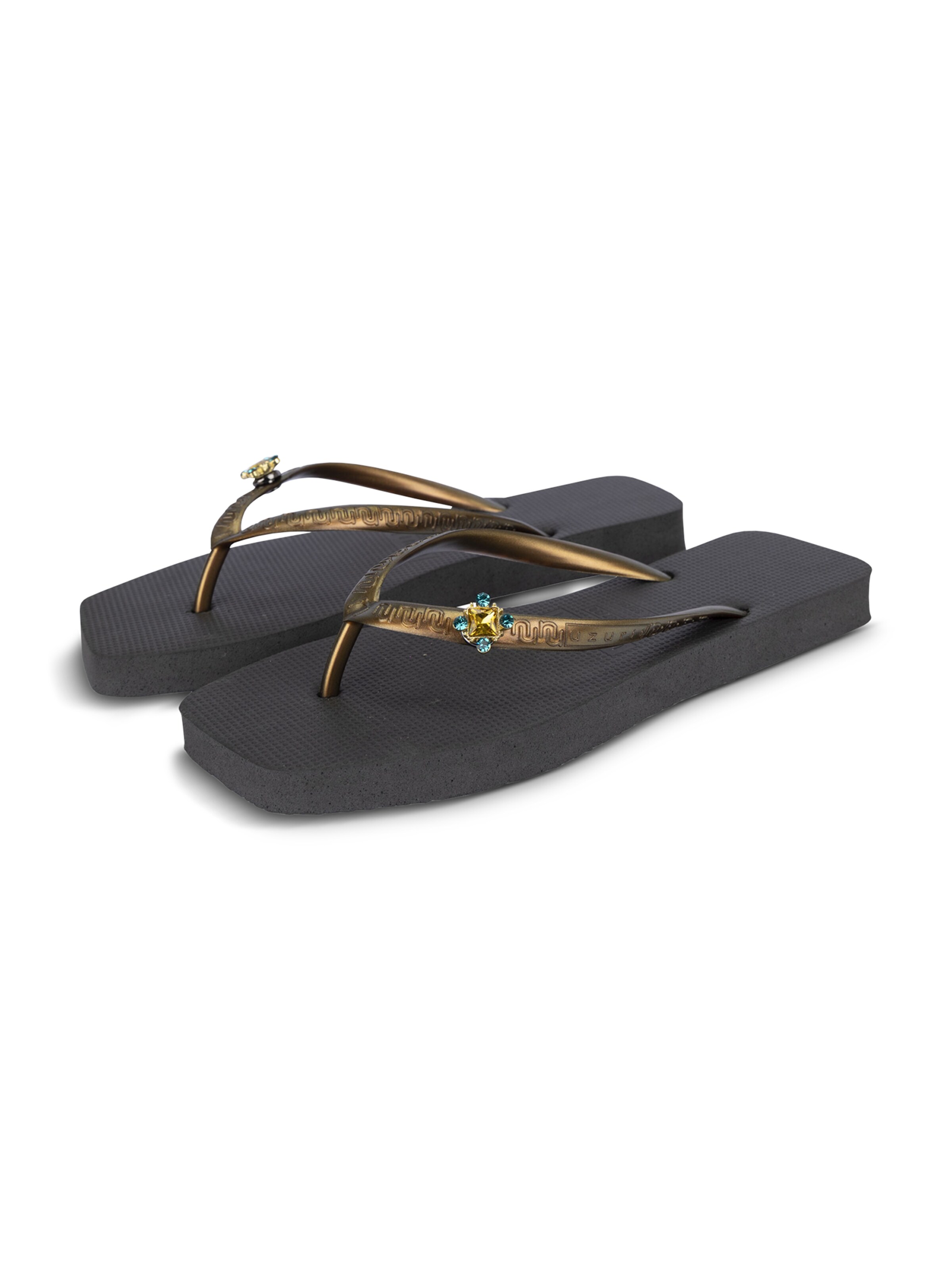 Uzurii Luxury Footwear Zehentrenner 'Beach'‌‌‌ in Schwarz