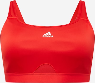 ADIDAS PERFORMANCE Sport-BH in rot / weiß, Produktansicht