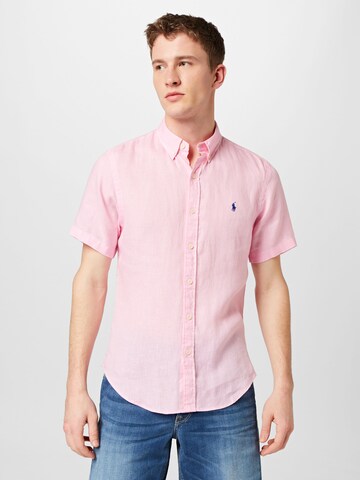 Polo Ralph Lauren Regular fit Overhemd in Roze: voorkant