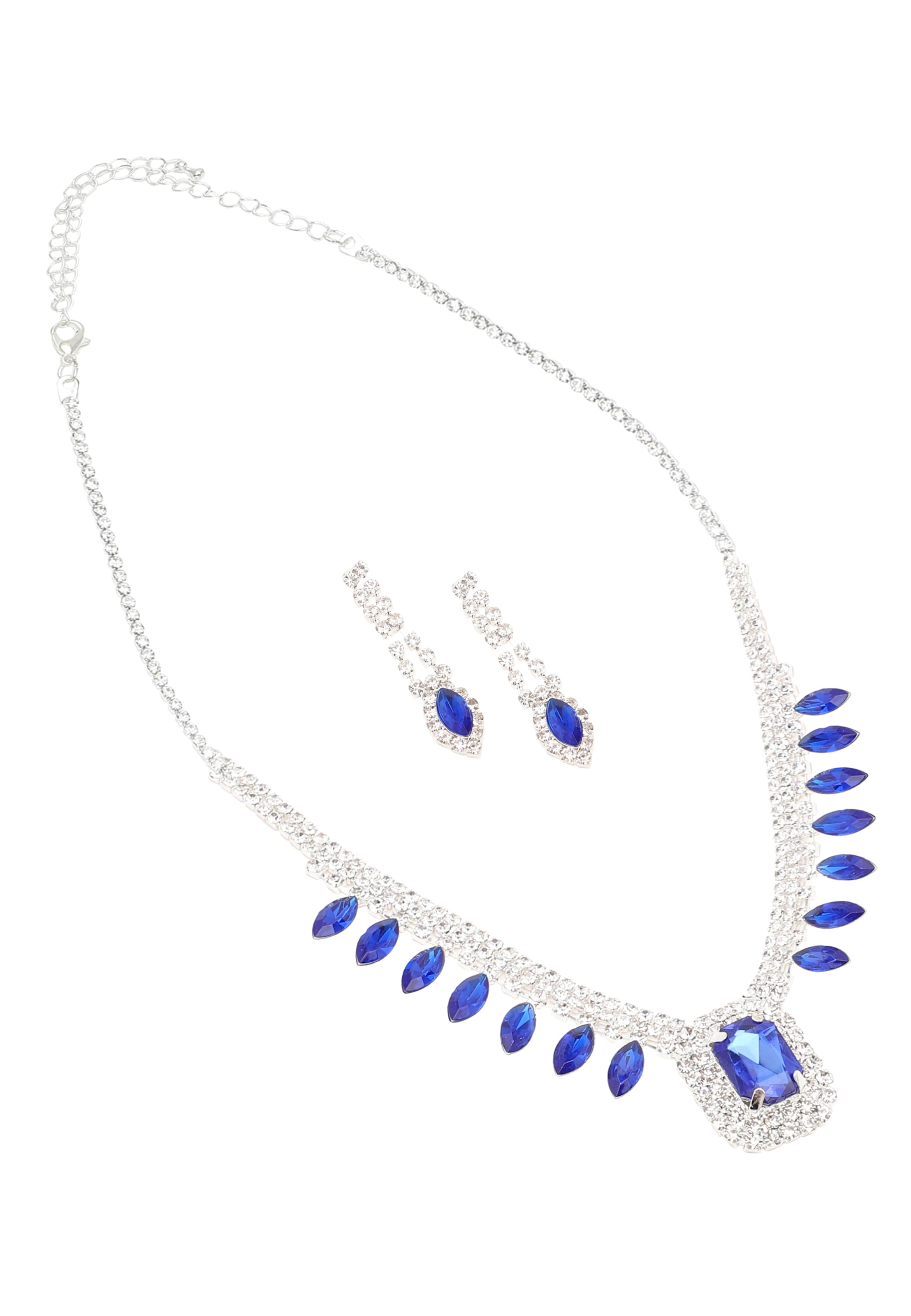 SOHI Комплект украшений 'Annamaria' в Серебристый: спереди