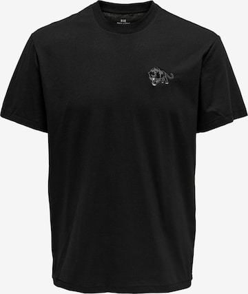 T-Shirt 'Fritz' Only & Sons en noir : devant