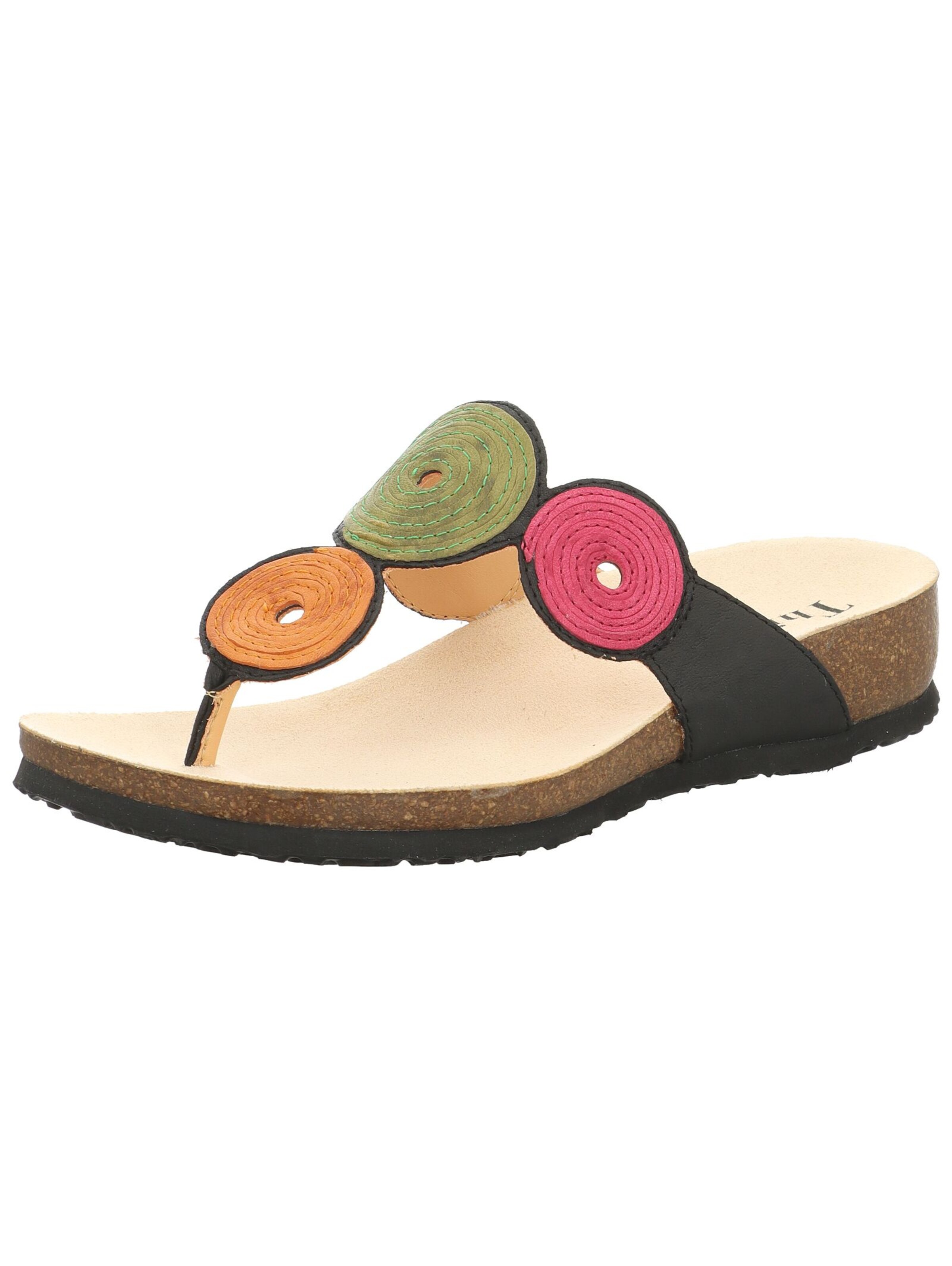 THINK! Zehentrenner 'Julia' in Schwarz: Vorderseite