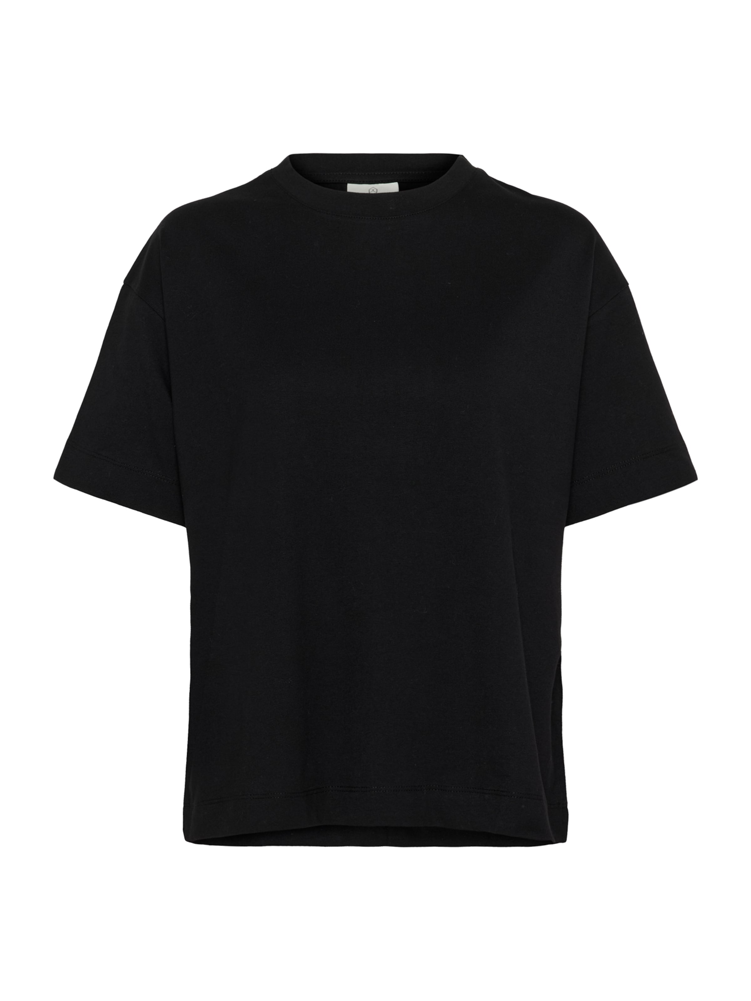 juoda Kaffe Marškinėliai 'KATomina': priekis