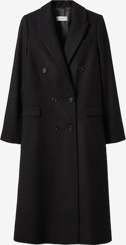 MANGO Between-Seasons Coat in Black: front