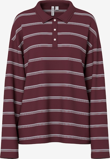 PIECES Poloshirt 'PCSadie' in grau / weinrot, Produktansicht