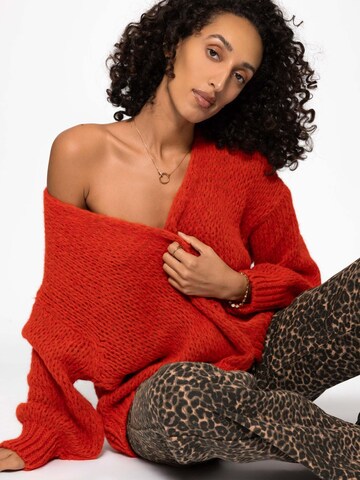 SASSYCLASSY Oversized Cardigan in Red