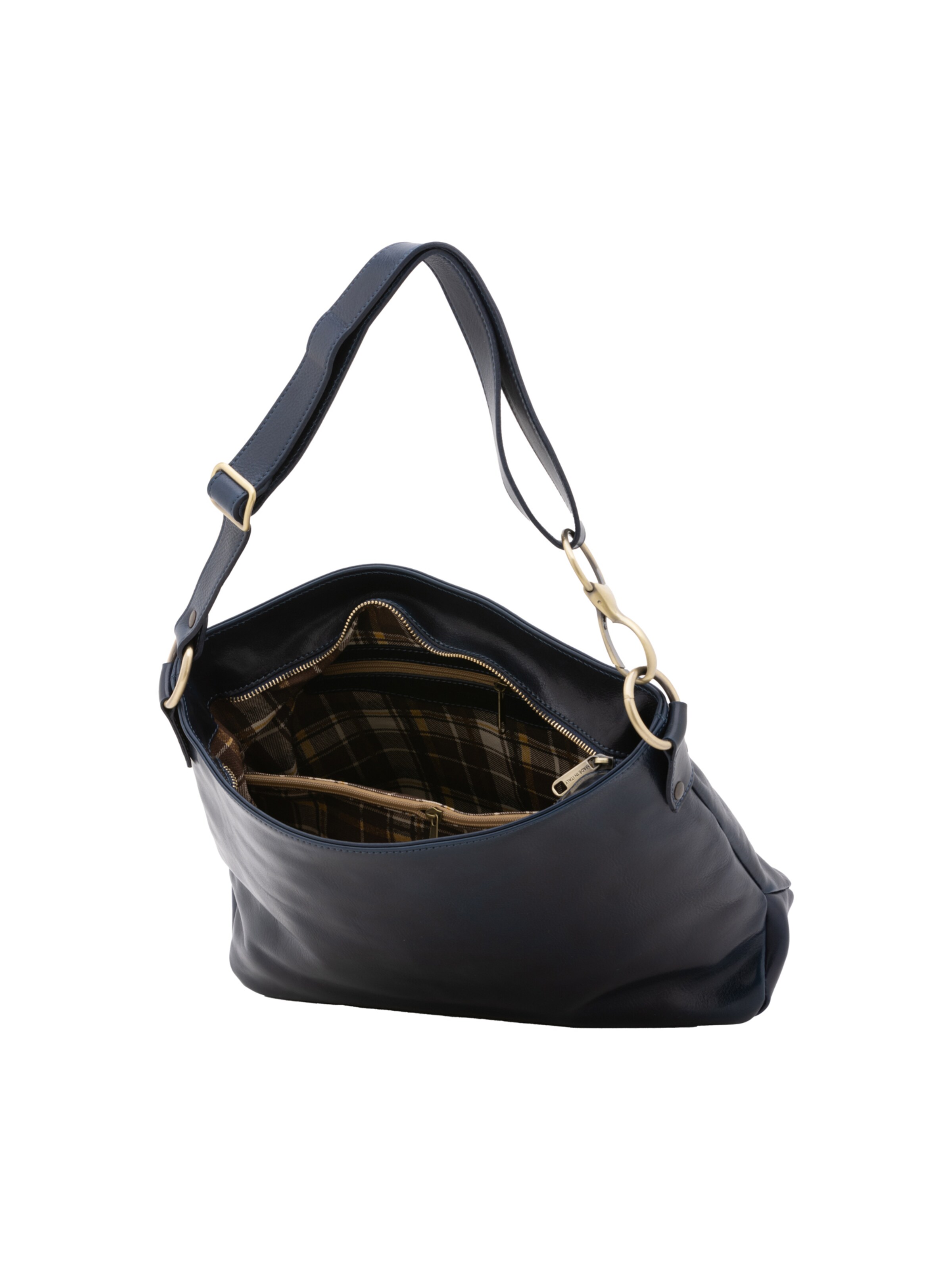 Borsa a spalla 'Borsa a Spalla Donna Pelle Vacchetta - Tracolla Regolabile e Zip' di I Fratelli in blu