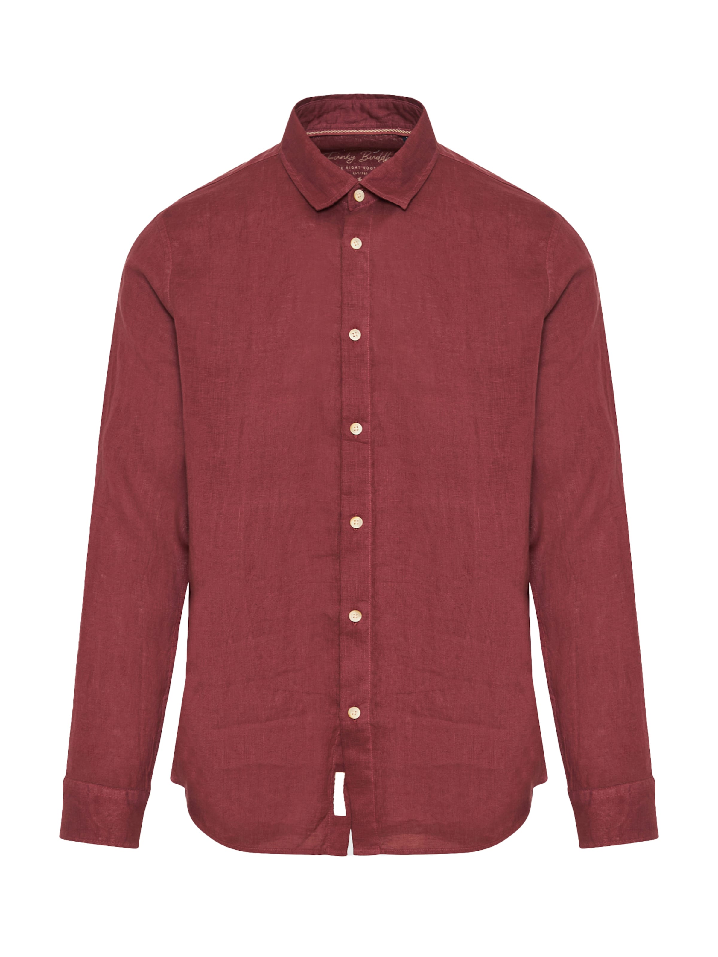 Funky Buddha Regular fit Overhemd in Rood: voorkant