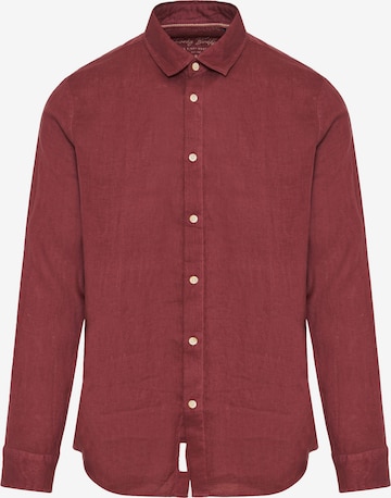 Funky Buddha Regularny krój Koszula w kolorze czerwony: przód