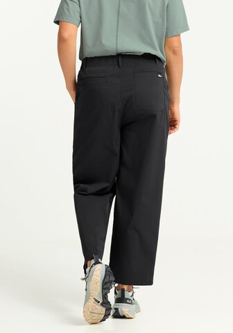 JACK WOLFSKIN Loose fit Outdoor Pants in Black