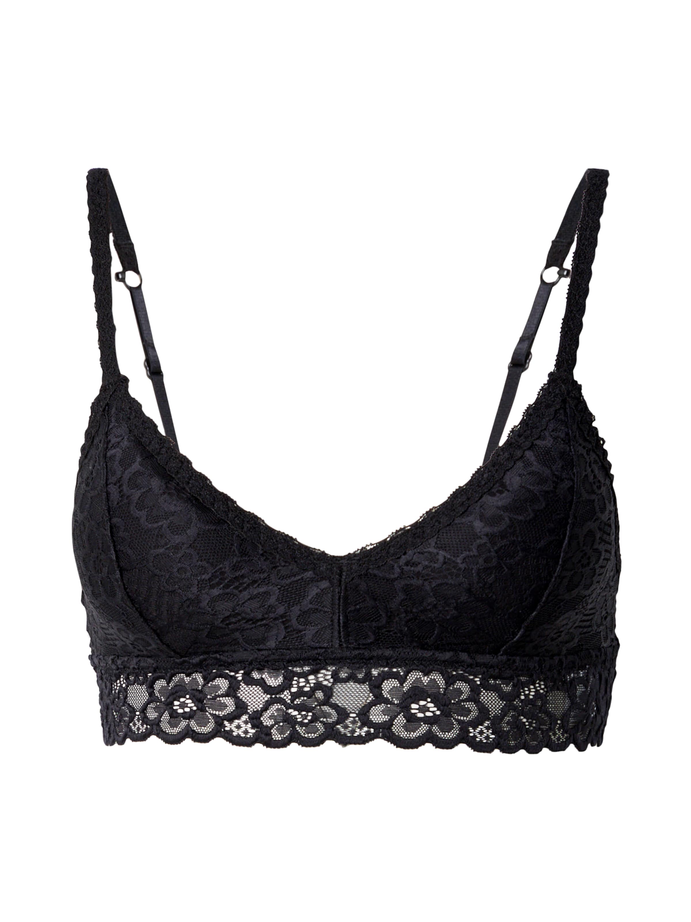 AÉROPOSTALE Korzet Podprsenka - Čierna: predná strana