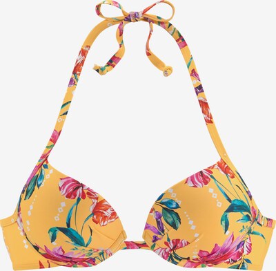 SUNSEEKER Hauts de bikini en jaune / vert / violet foncé / rose, Vue avec produit