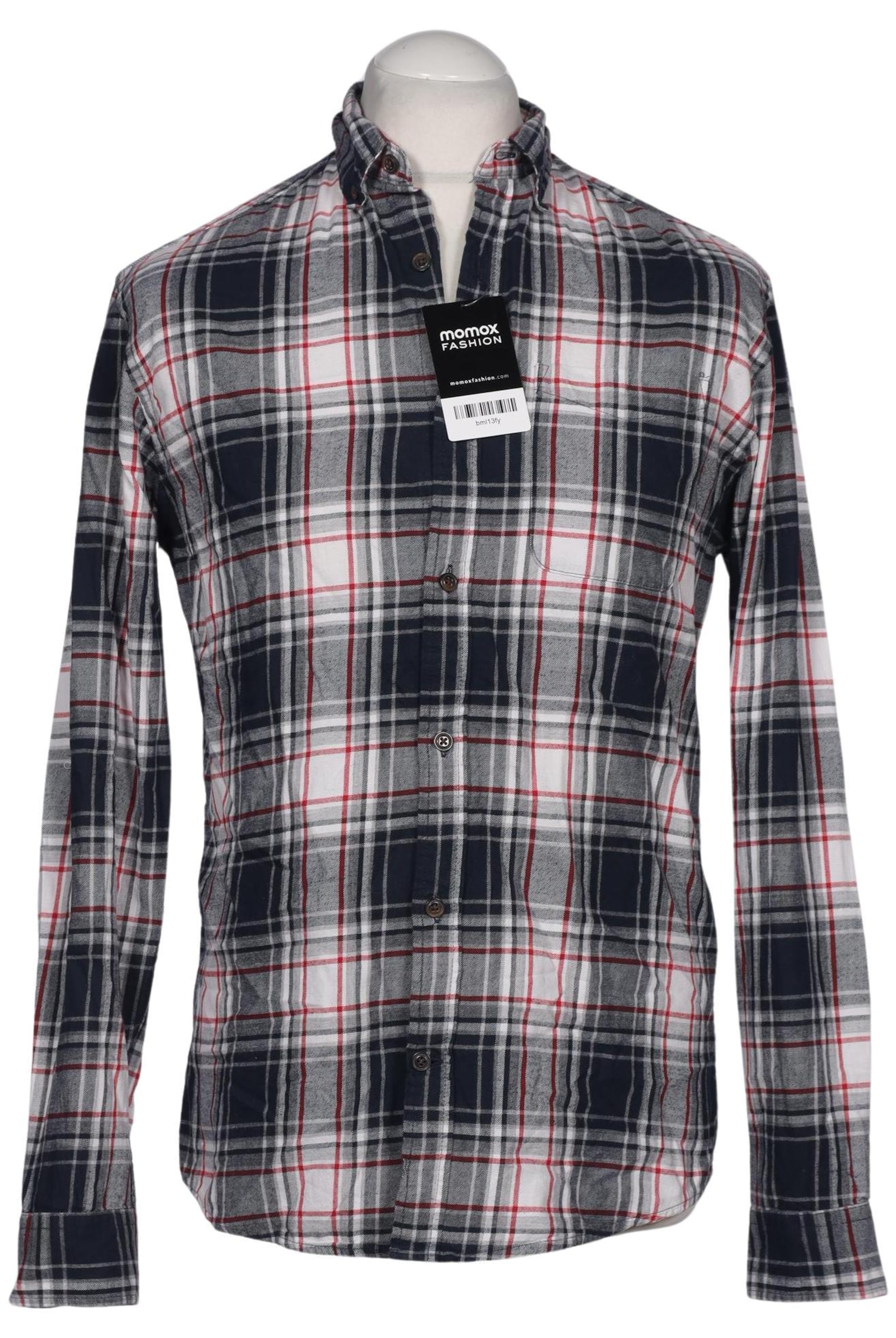 JACK & JONES Button Up Shirt in M in Grey: front