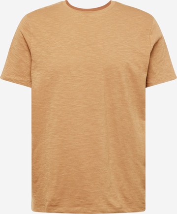 T-Shirt 'SLHASPEN' SELECTED en marron : devant