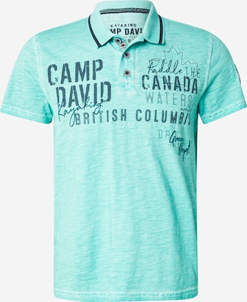T-Shirt CAMP DAVID en vert : devant