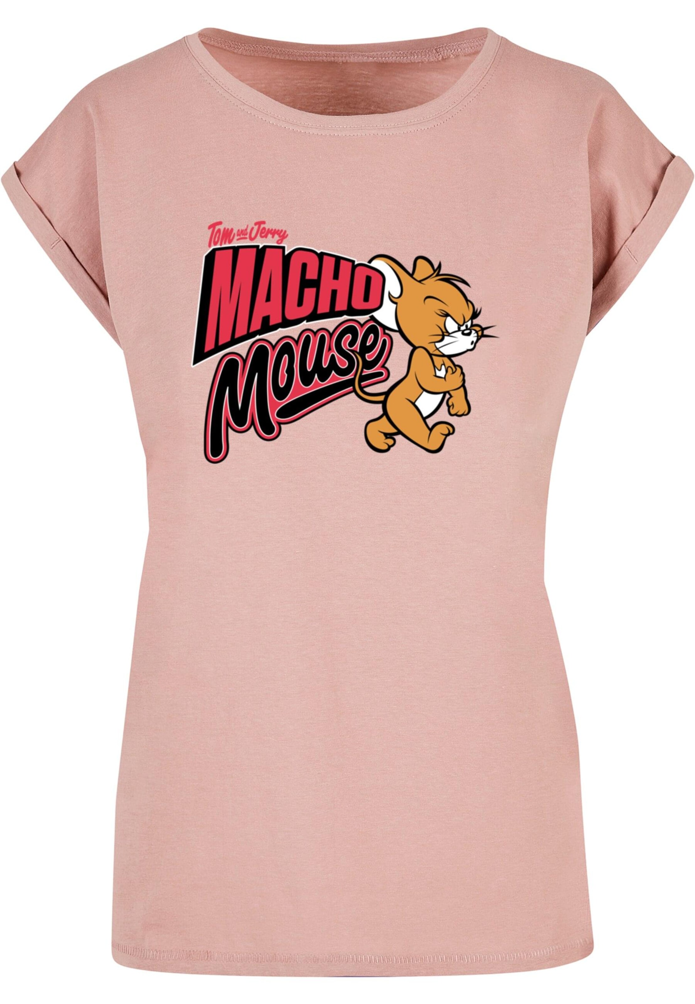 T-shirt 'Tom And Jerry - Macho Mouse' ABSOLUTE CULT en rose : devant