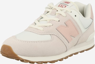 new balance حذاء رياضي '574' بلون بيج: الأمام