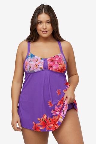 Ulla Popken Swimsuit in Purple: front