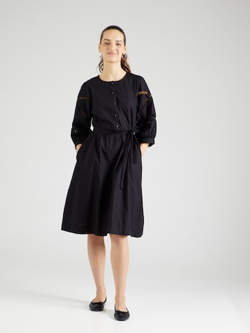 Robe-chemise 'Luna' Esmé Studios en noir : devant