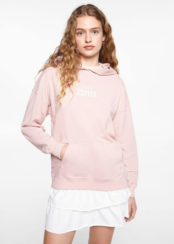 MANGO TEEN Sweatshirt 'Things' in Pink: predná strana