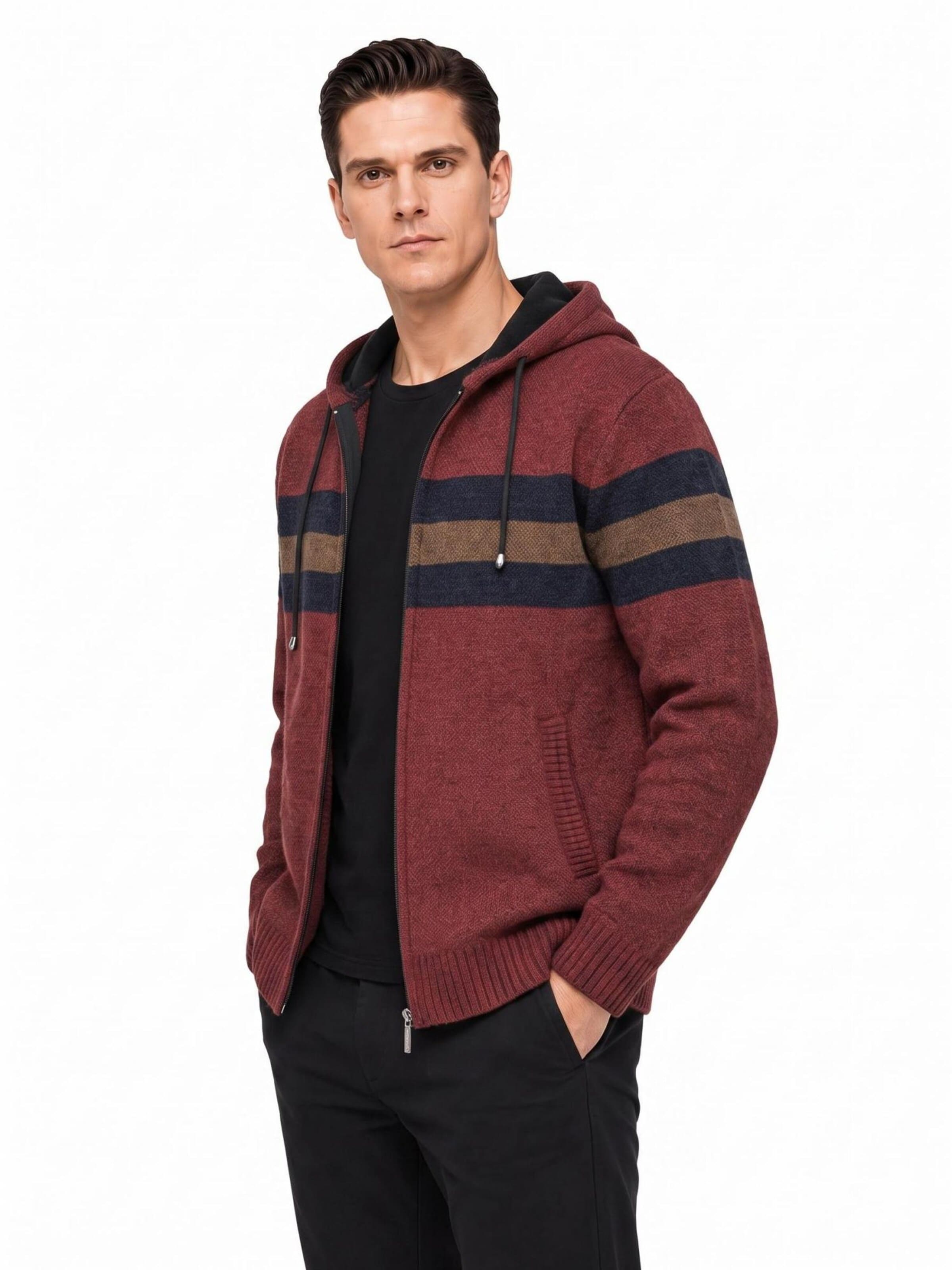 ALLTHEMEN Knit Cardigan 'Flausch' in Red