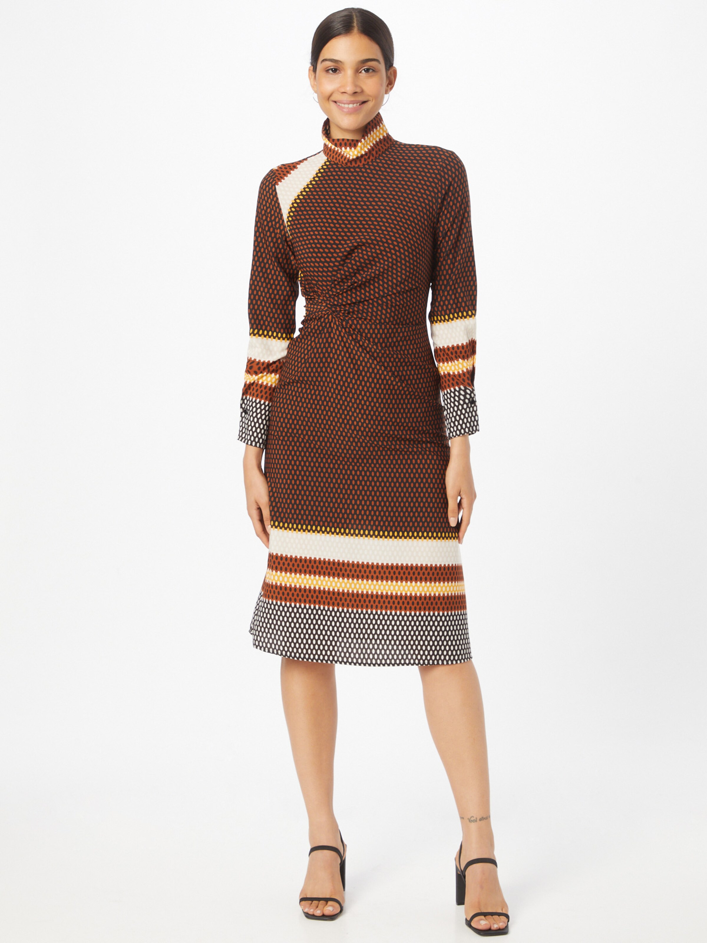 Frauen Große Größen Sisley Kleid in Braun - DN22437 Frauen Große Größen Sisley Kleid in Braun - DN22437