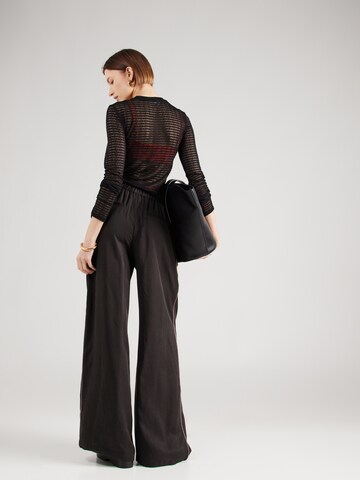 SCOTCH & SODA Wide leg Pleat-front trousers 'Eleni' in Black