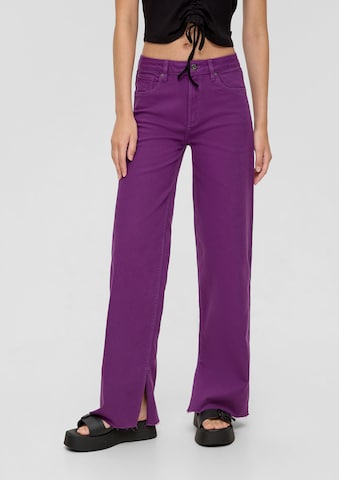 QS Wide Leg Jeans 'Catie' in Lila: predná strana