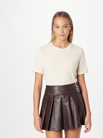 PIECES T-shirt 'Ria' i beige: framsida